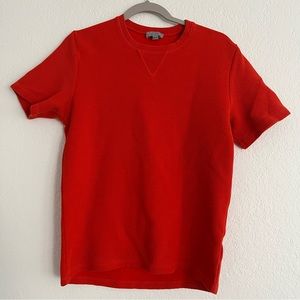 Cos waffle knit short sleeve tee orange size small  I
